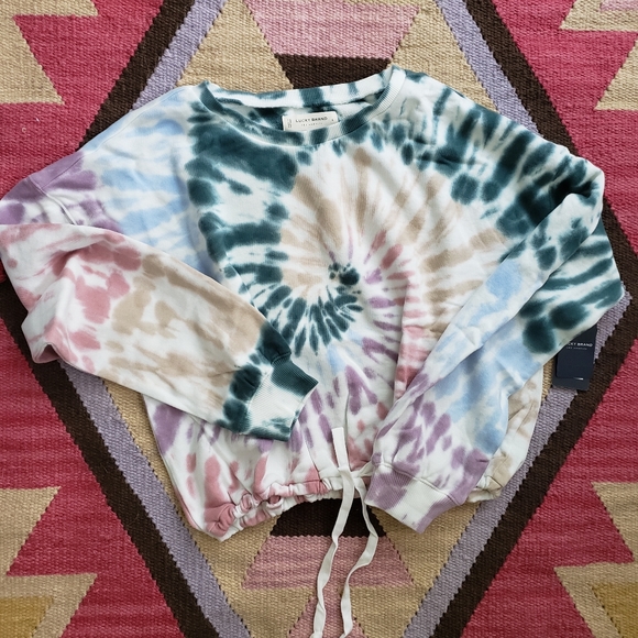 Lucky Brand Iris Tie Dye Sweatshirt Large - Picture 4 of 8